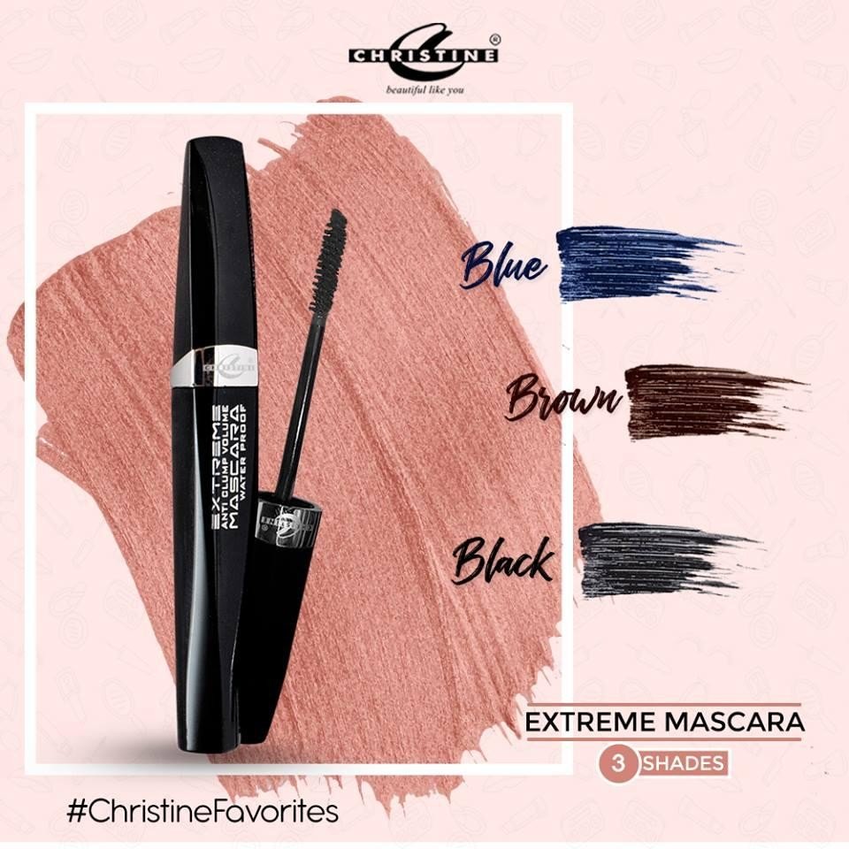 CHRISTINE Extreme Mascara in 3 Colors.