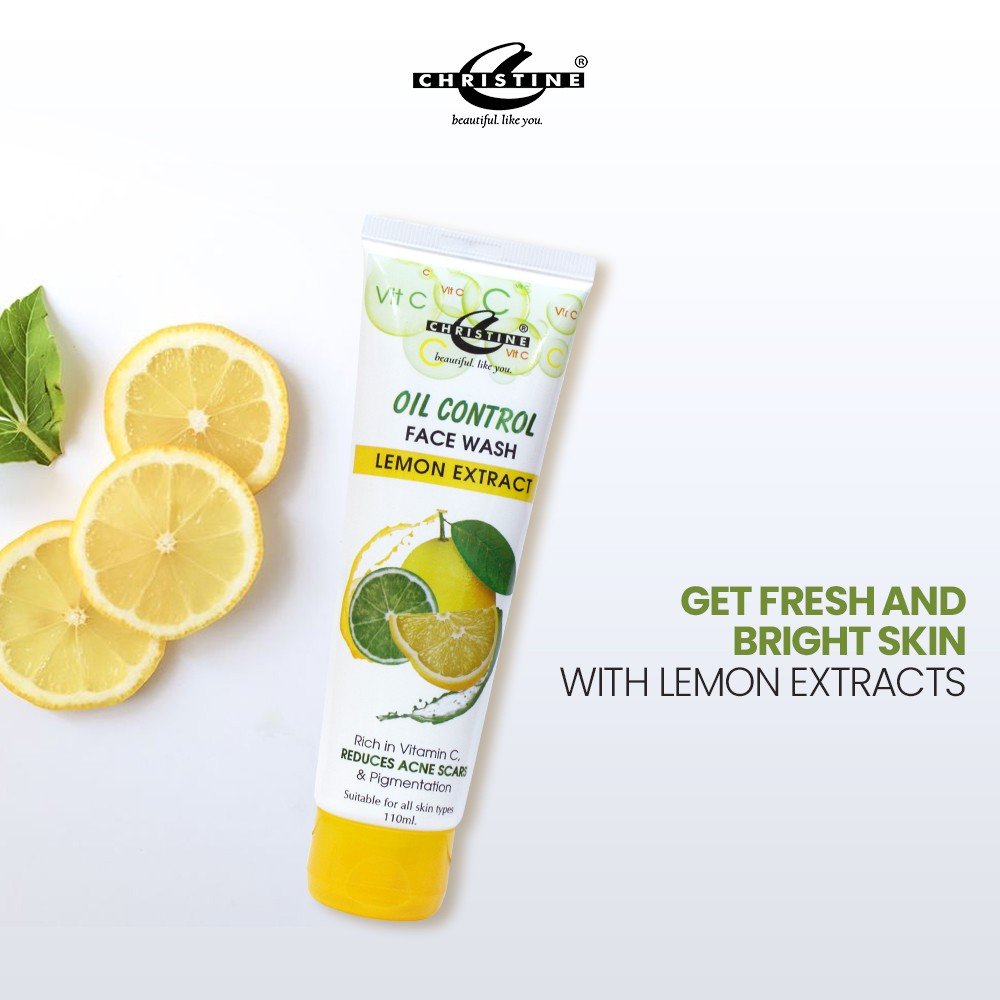 CHRISTINE Oil Control Face Wash - Lemon Extracts 110ml.