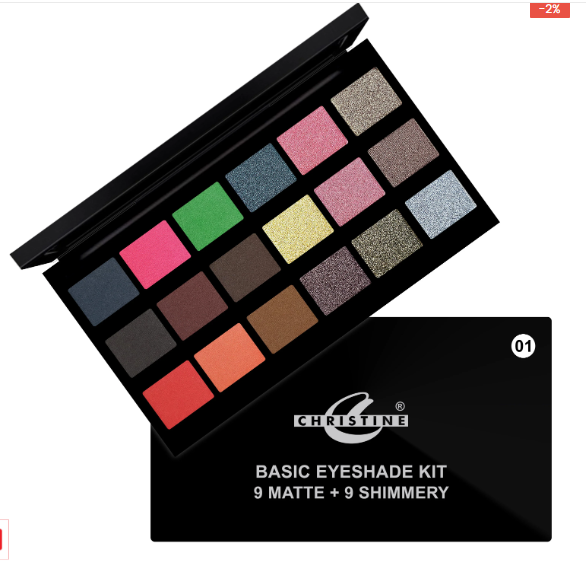 Christine - 18 Color Eye Shade 9matt+9shimmery