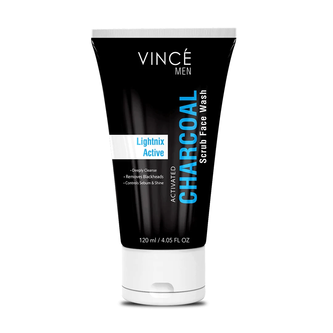 Vince Activated Charcoal Scrub Face Wash for Men