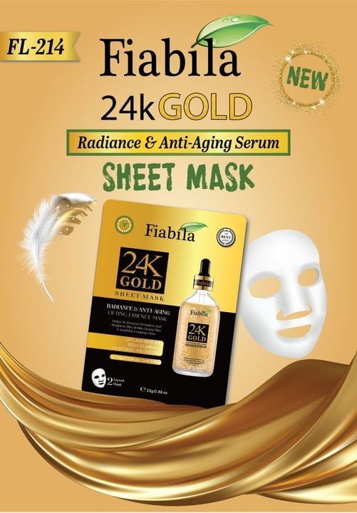 Fiabila 24K GOLD SHEET MASK ( Radiance & Anti-Aging Serum)