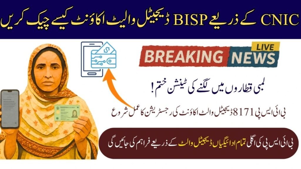 Check BISP Digital Wallet Account by CNIC